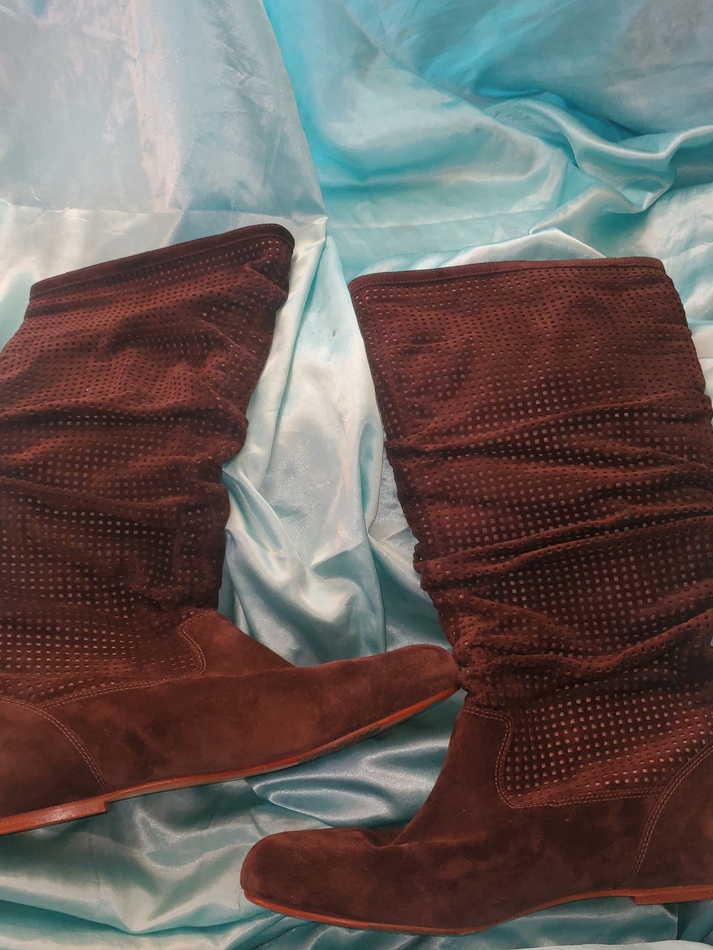 UGG Dark Brown Suede Slouch Boots - Picture 2 of 8